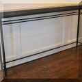 F02. Charleston Forge Narrow contemporary console table. 38.5"h x 70"w x 8"d 